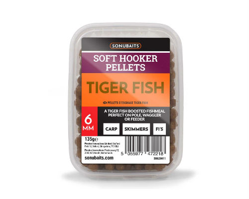 Pelete Moi Sonubaits Soft Hooker Pellets Tiger Fish 6mm - Alune Tigrate