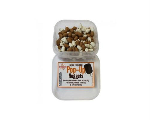 Nuggets Dynamite Baits Fishmeal Pop-Up Pellets White Brown